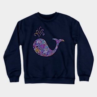 Glam Rainbow Metallic Whale Crewneck Sweatshirt